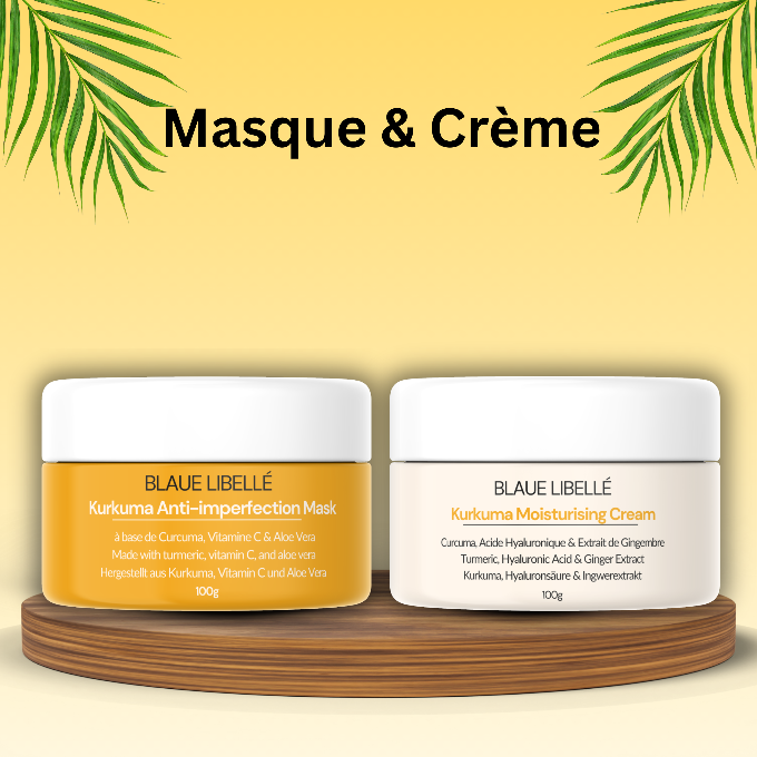 Masque et crème exfoliants en sachet